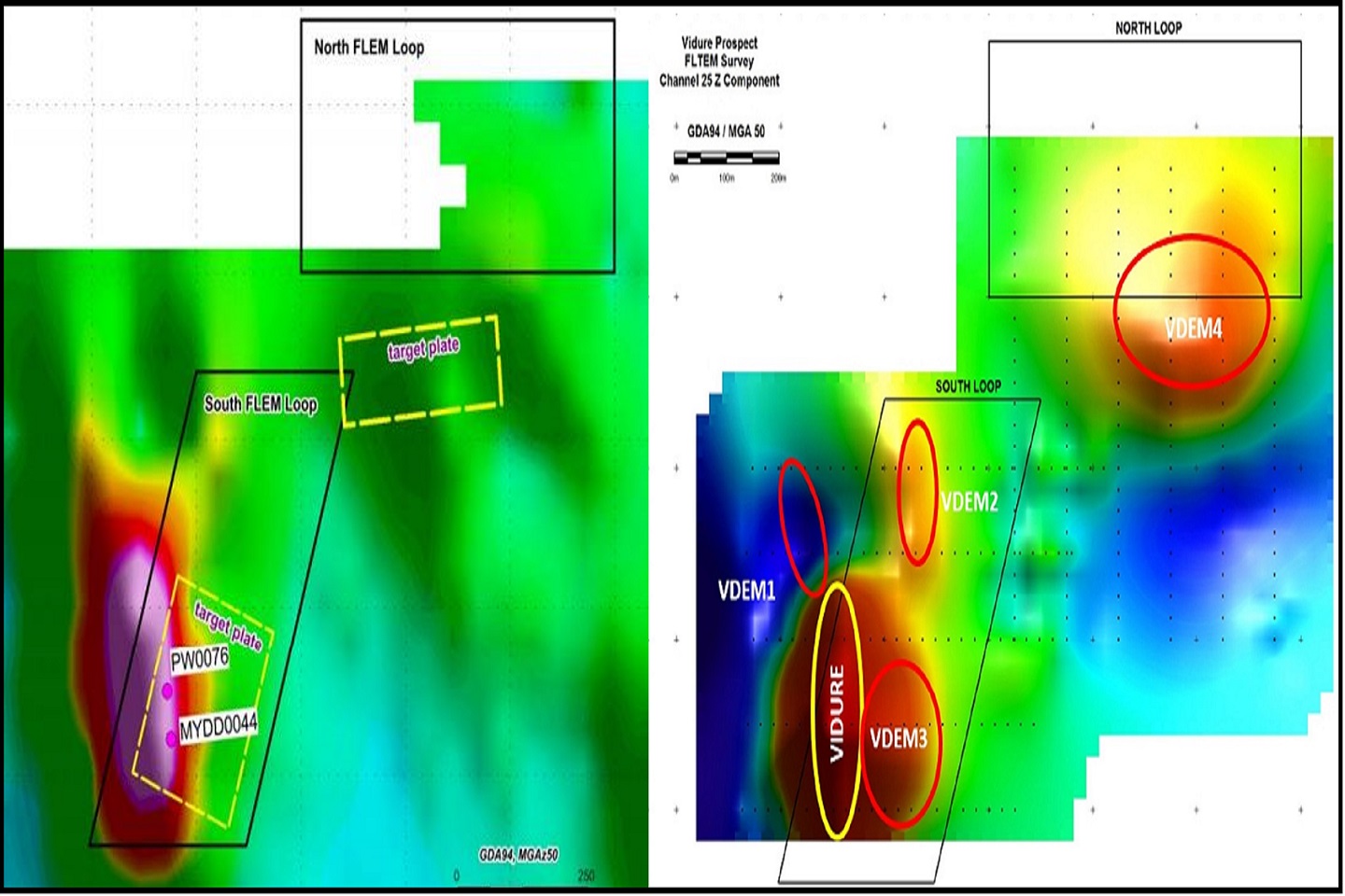 Venus onto new copper-nickel targets