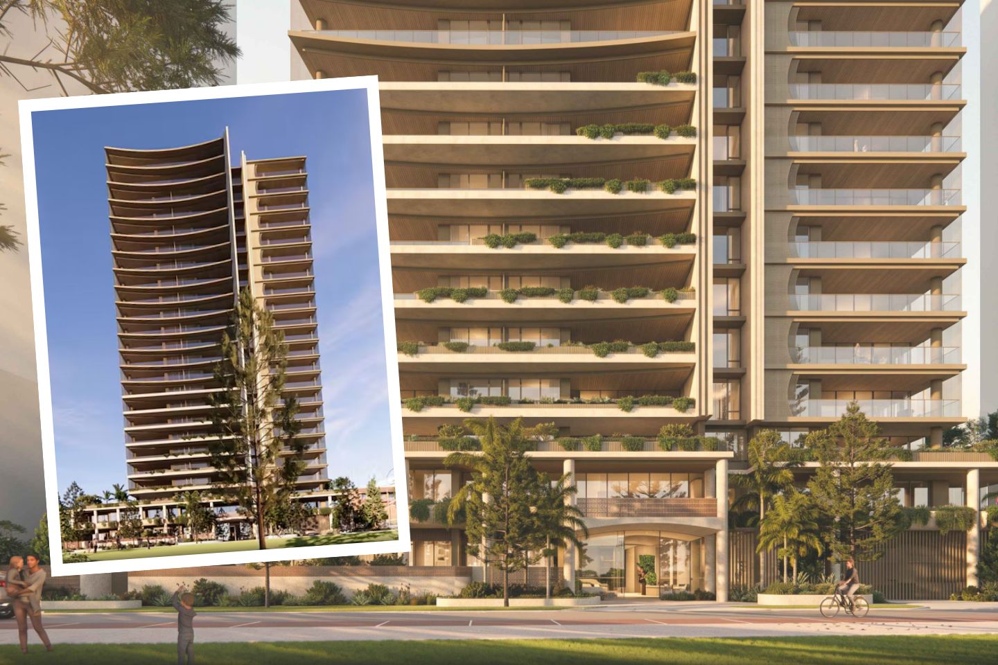 Renders of the Esplanade Residences project in Scarborough. Images: MJA Studio via WAPC documents