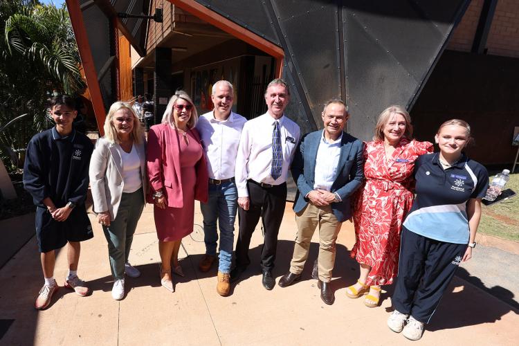 Shaquille Brierly, Sabine Winton, Tina Scott, Tim Day, Micheal Ciccotosto, Roger Cook, Jeanette Hasleby and Charlotte Anagnostopoulos. Photo: Tom Zaunmayr