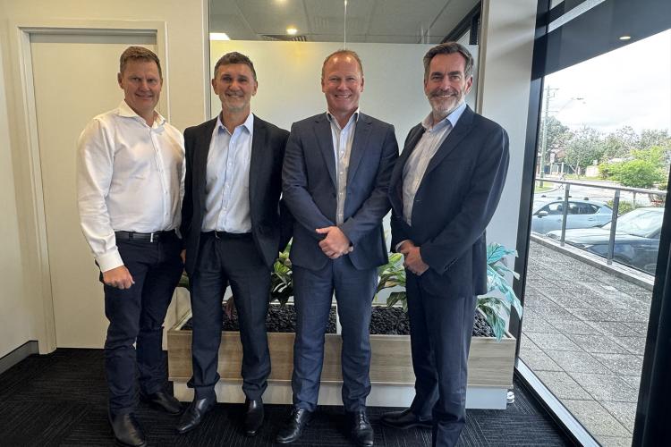 Integro partner TIm Sullivan, Coastline directors Joel Sharp and Alastair Fink, and Integro managing partner Justin Gilmour.