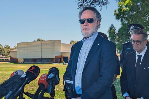 Dr Michael Levitt in Yokine on Monday morning. Photo: Tom Zaunmayr