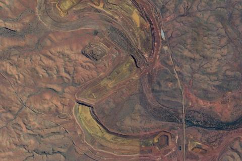 BHP's Yandi (top) and Rio Tinto's Yandicoogina (bottom). Photo: Google