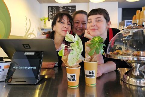 Volunteers at Holy Grounds Cafe