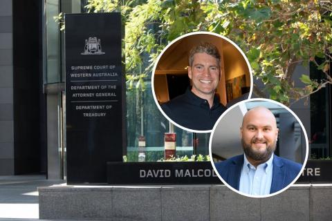 Peter Breen (top inset) and Mitch Matera. Photo: David Henry