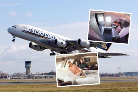 The Airbus A380 is the flagship of the Singapore Airlines fleet.