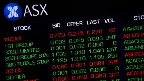 An ASX indicator board (file image)