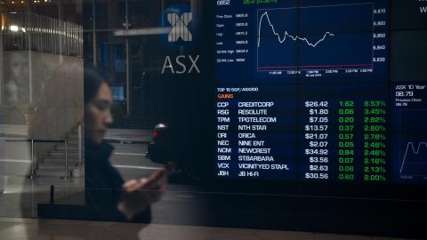 An ASX indicator board (file image)