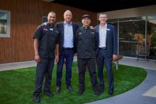 Mineral Resources Chef, Zi Chonnoo; Mineral Resources Managing Director, Chris Ellison; Mineral Resources Chef, Tommy Zeng and Ronald McDonald House WA Chief Executive Officer, Peter King